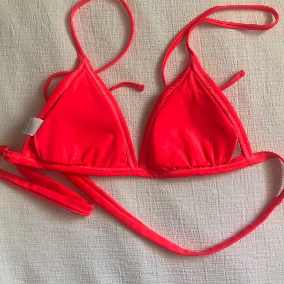 2 for $10 Bathing Suits | Forever 21 Neon Pink Bikini Top | Size Small | - Picture 2 of 3